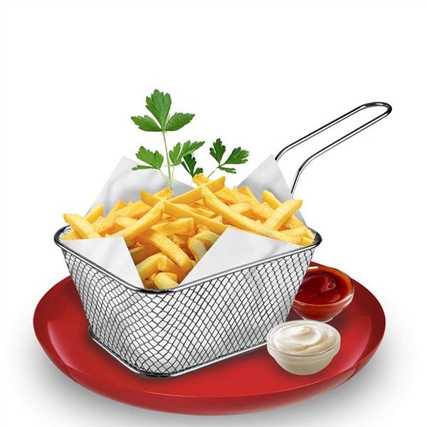 Mini-Pommes Frittierkörbe aus Edelstahl